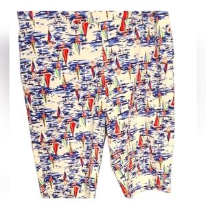 Casey Key Colorful Sailboat Print BERMUDA SHORTS XL